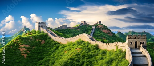 The Great Wall of China Stretching over thousands of miles