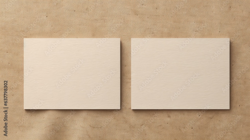 Blank paper cards with mock up space on neutral background perfect for spring summer businesses. Mockup image Blank paper cards with mock up space on neutral background perfect for spring summer businesses. Mockup image