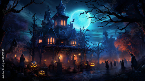 Mystical Haunted Mansion, A Spooky Halloween Gathering
