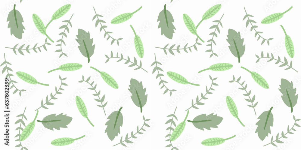 Seamless vector pattern hand-drawn line with leaves fabric seamless patterns The geometric pattern with lines. Seamless vector background. for paper,cover,interior decor,texture,fabric,clothing