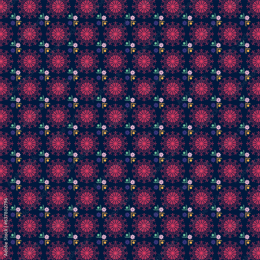 Abstract floral mandala pattern background
