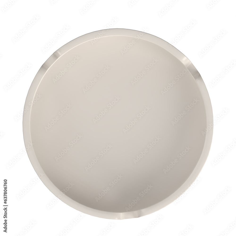 3D rendering illustration of a round ceramic ashtray 3D rendering illustration of a round ceramic ashtray