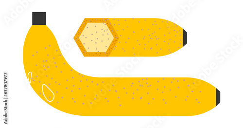Tropical fruit banana ripe product healthy dieting