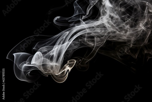 Smoke against black background