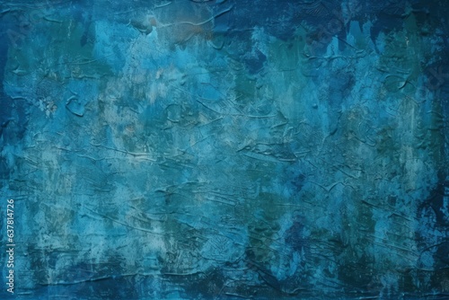 An abstract painting with vibrant blue and green colors