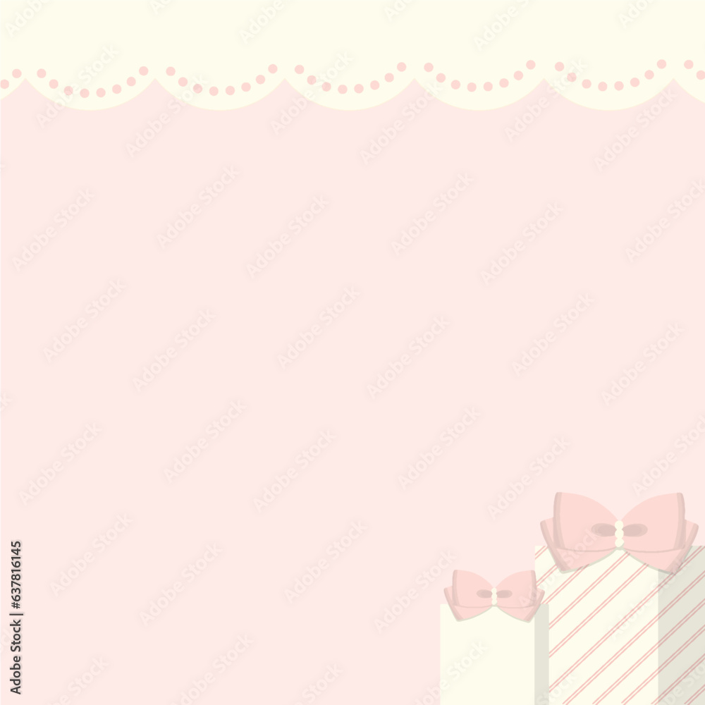 Christmas frame for happy holiday, for invitation, greetings, decorate with bows, gift box Christmas frame for happy holiday, for invitation, greetings, decorate with bows, gift box