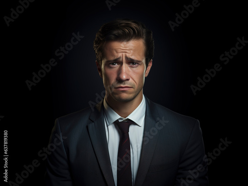 Sad and depressed young businessman © Elaine