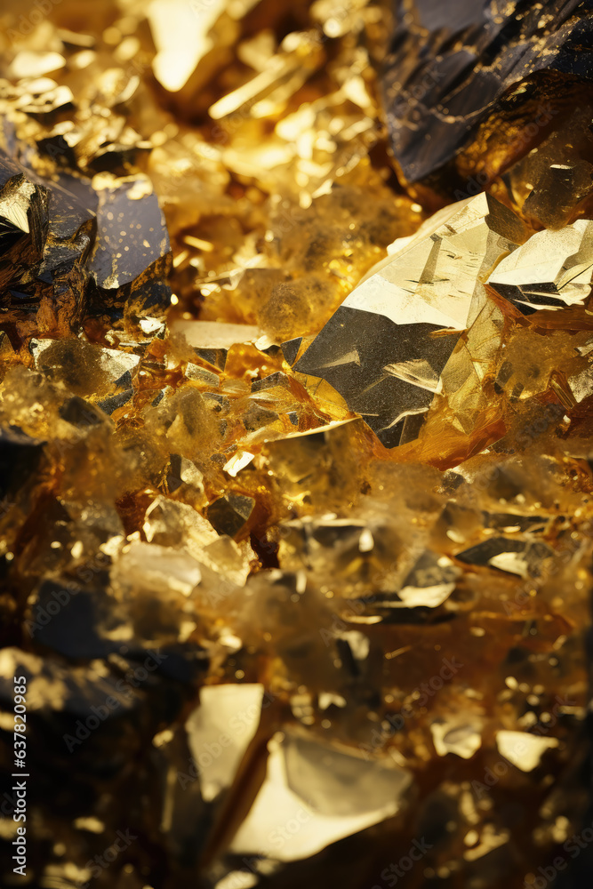Gold Nugget Close-Up Abstract Background Gold Nugget Close-Up Abstract Background