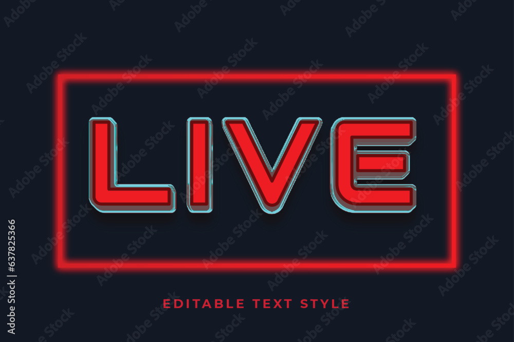 Live 3d text effect, editable text style Live 3d text effect, editable text style