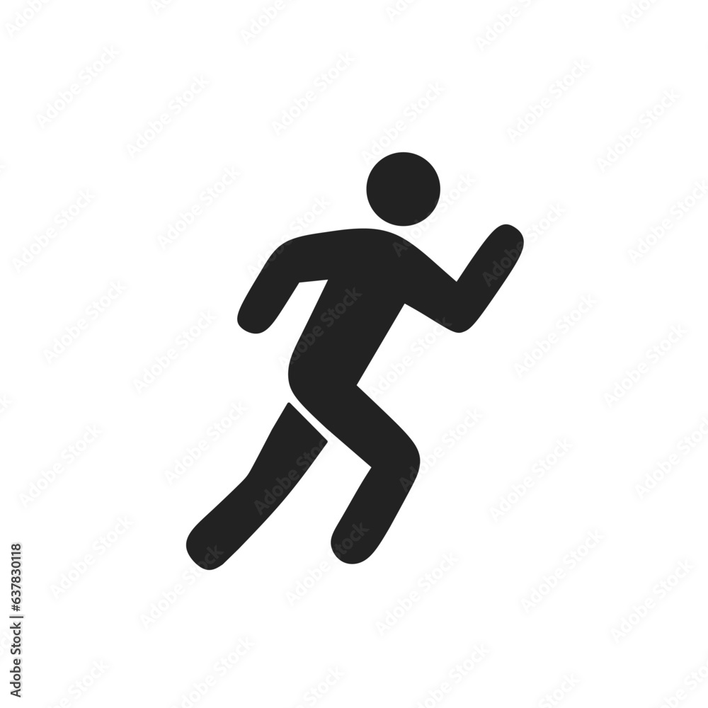 vector flat icon of people running