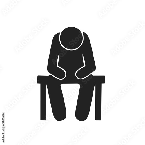 frustrated person giving up flat icon vector