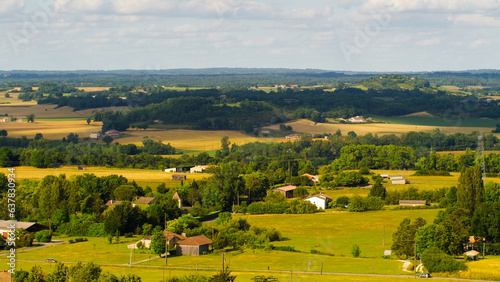 Plaines du Lot-et-Garonne  observ  es depuis le village de Monflanquin