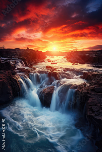 Beautiful Waterfall  © LadyAI