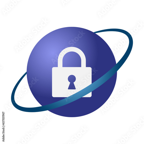 Internet security. Traffic encryption, VPN, hack antivirus privacy protection. on the background of the earth, design, vector, flat style.