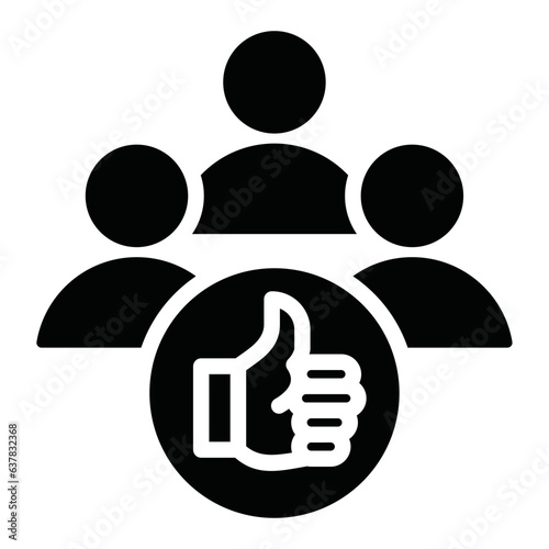 Customer Satisfaction Glyph Icon