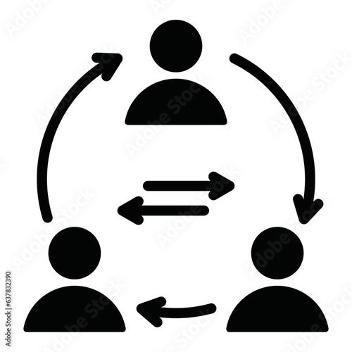 Employee Turnover Glyph Icon