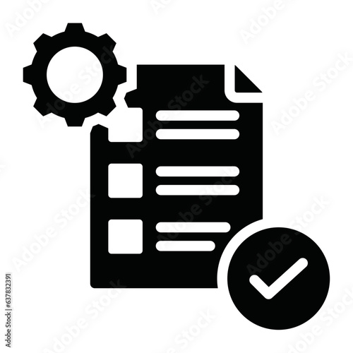 Project Completion Glyph Icon