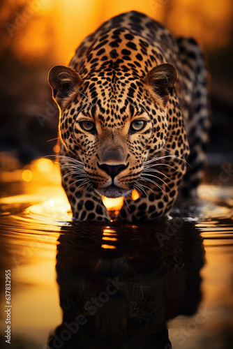 Crouching Leopard  © LadyAI