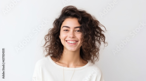 Portrait of young happy woman