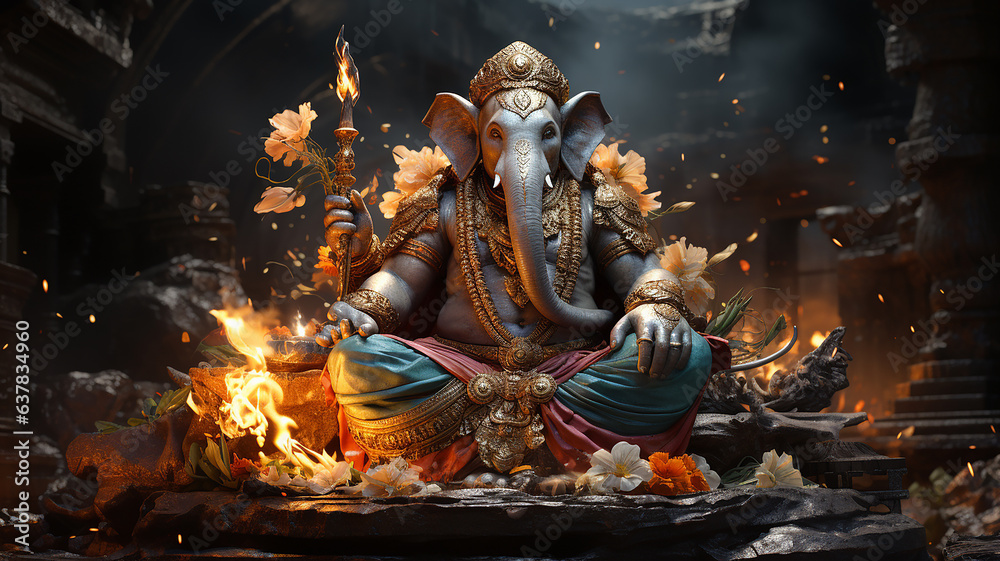 Lord Ganesha , Generative AI.
