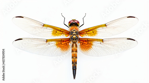 Dragon fly isolated on white background 