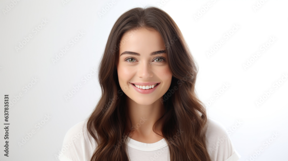 portrait of young happy woman. Copy-space portrait of young happy woman. Copy-space