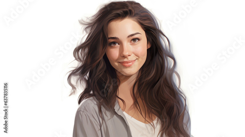 portrait of young happy woman