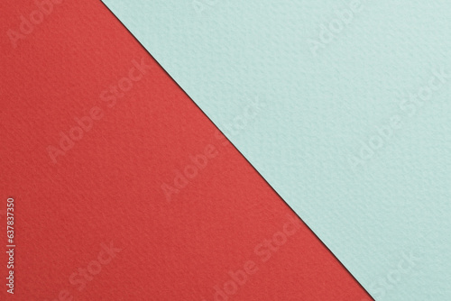 Rough kraft paper background  paper texture red blue colors. Mockup with copy space for text.