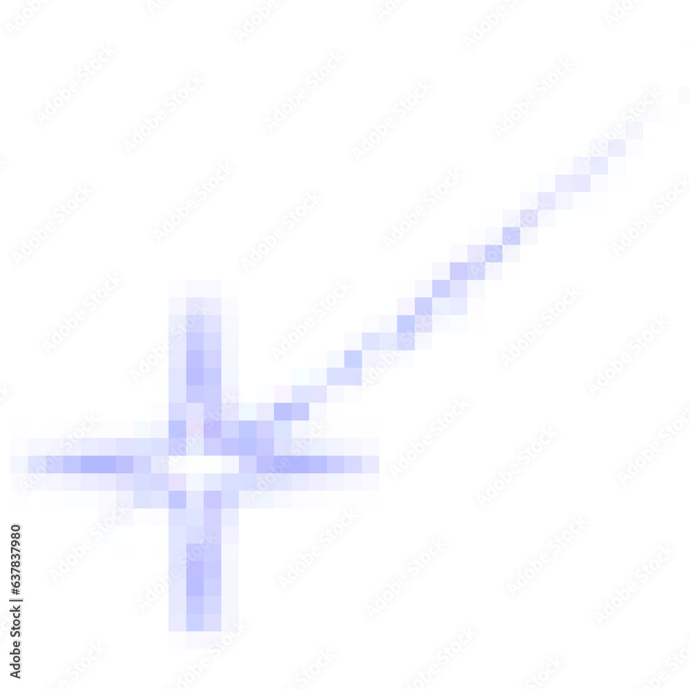 Obraz premium Sparkling Pixel, Sparkling star purple pastel gradient pixel, Shooting star pixel art.