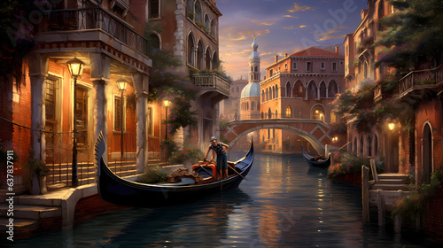 Venice romantic gondolas © Asep