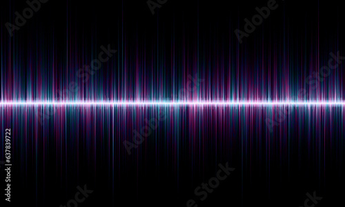 Sound waves in blue and lilac colors on a black background.