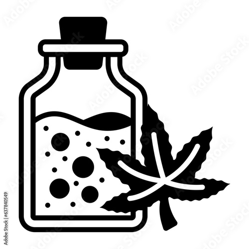 Weed Liquid vector icon design, Cannabis and marijuana symbol, thc and cbd sign, recreational herbal drug stock illustration, Hash oil Extraction concept