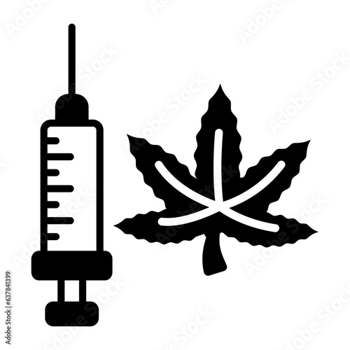 Liquid THCA vector icon design, Cannabis and marijuana symbol, thc and cbd sign, recreational herbal drug stock illustration, Weed or hash Vials concept