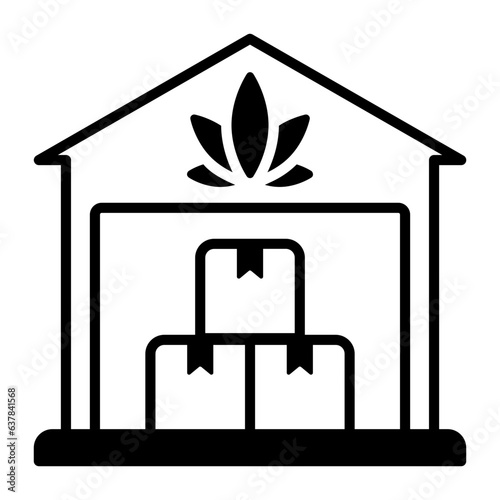 Hash Manufacturers and Suppliers vector icon design, Cannabis and marijuana symbol, thc and cbd sign, recreational herbal drug stock illustration, Hemp or Weed Barn concept