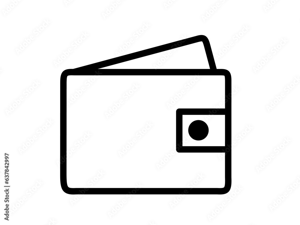 wallet icon with line design wallet icon with line design