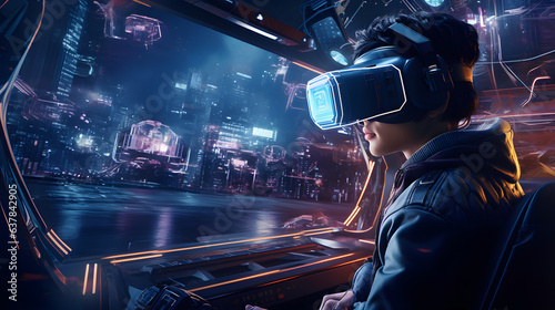 Unveiling Tomorrow's Reality: Futuristic VR Adventure - Generated AI