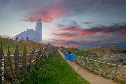 Inceburun Lighthouse is an active lighthouse on the Black Sea coast in Sinop, Turkey. In 1863, a masonry lighthouse was built in Inceburun, on the northernmost rocks of Anatolia. photo