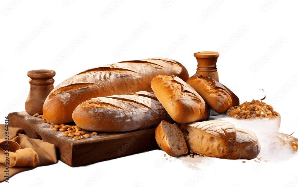 Savor the Freshness Homemade Pastry Medley isolated Background. AI