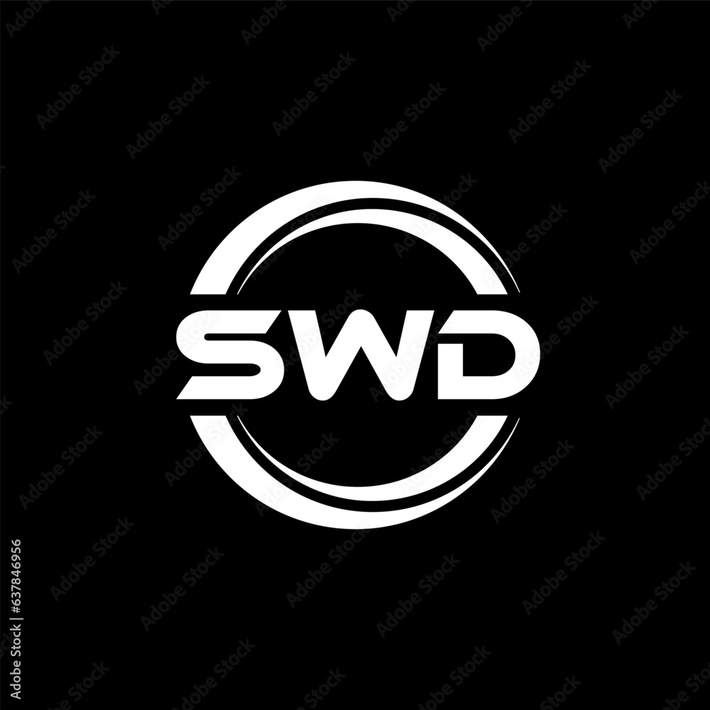 SWD letter logo design with black background in illustrator, vector logo modern alphabet font overlap style. calligraphy designs for logo, Poster, Invitation, etc. SWD letter logo design with black background in illustrator, vector logo modern alphabet font overlap style. calligraphy designs for logo, Poster, Invitation, etc.
