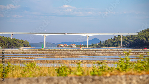 Fototapeta Naklejka Na Ścianę i Meble -  Coastline beach and little town in croatia around Dubrovnik