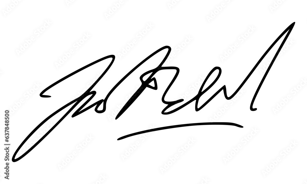 Abstract Signature Idea Starting Letter J for Document. Vector with Transparent Background Abstract Signature Idea Starting Letter J for Document. Vector with Transparent Background