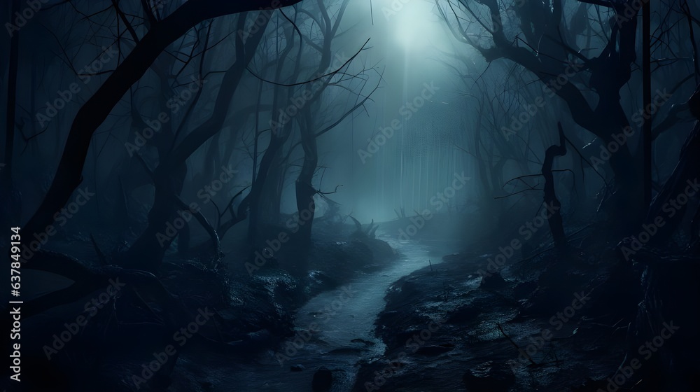 forest in the night forest in the night
