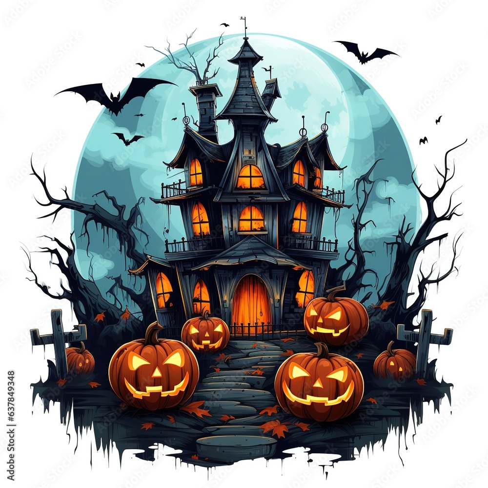Halloween spooky background, smoky mysterious backdrop concept .Ai Generated.