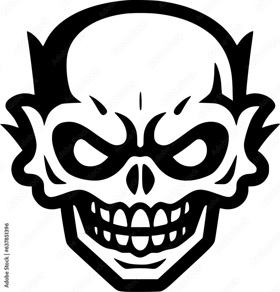 Skull | Black and White Vector illustration Skull | Black and White Vector illustration