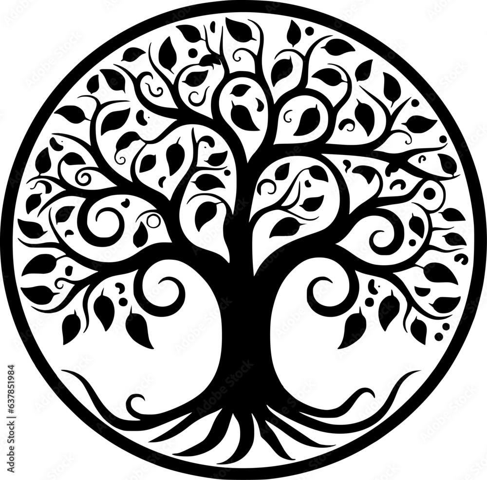 Tree - Minimalist and Flat Logo - Vector illustration Tree - Minimalist and Flat Logo - Vector illustration