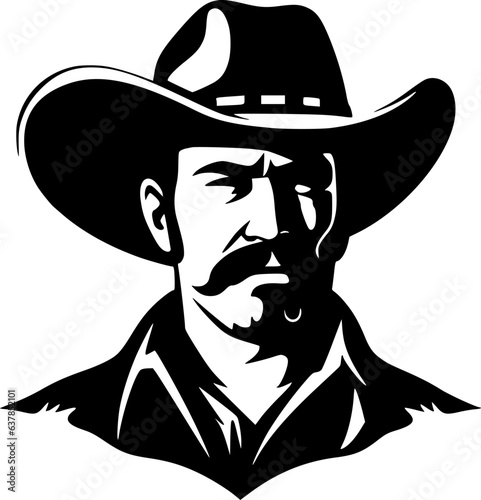 Western | Minimalist and Simple Silhouette - Vector illustration