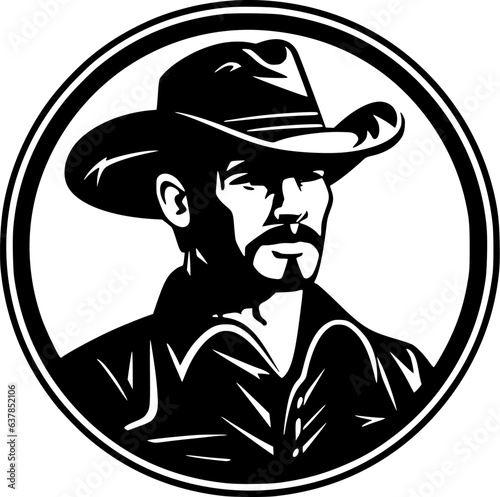 Western - Minimalist and Flat Logo - Vector illustration