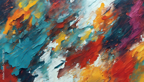 Vibrant and captivating abstract artwork that combines rich  bold colors with a touch of grainy texture