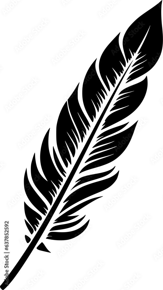 Fototapeta premium Feather | Minimalist and Simple Silhouette - Vector illustration