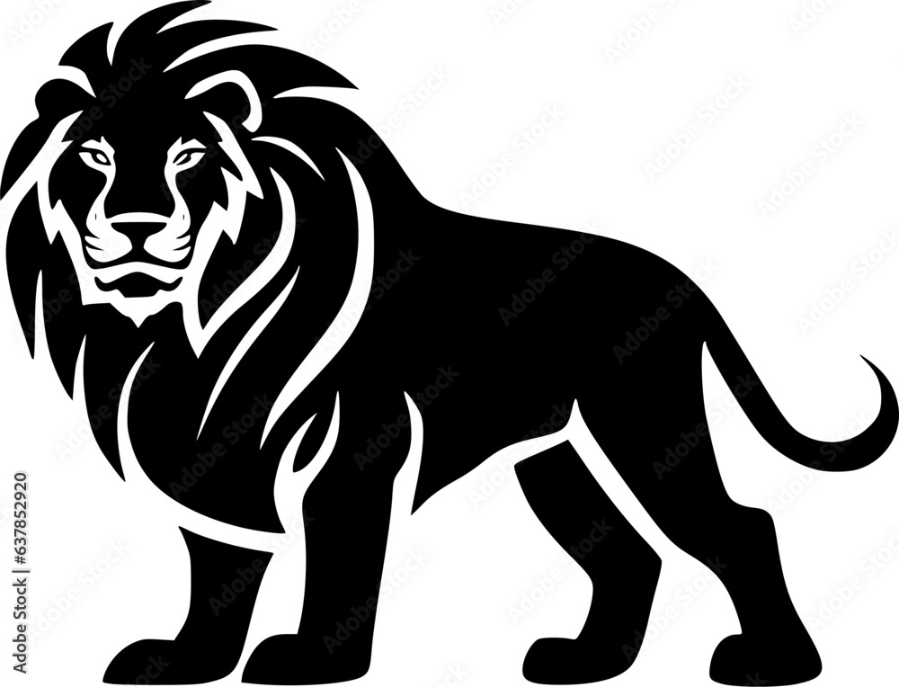 Fototapeta premium Lion - Minimalist and Flat Logo - Vector illustration